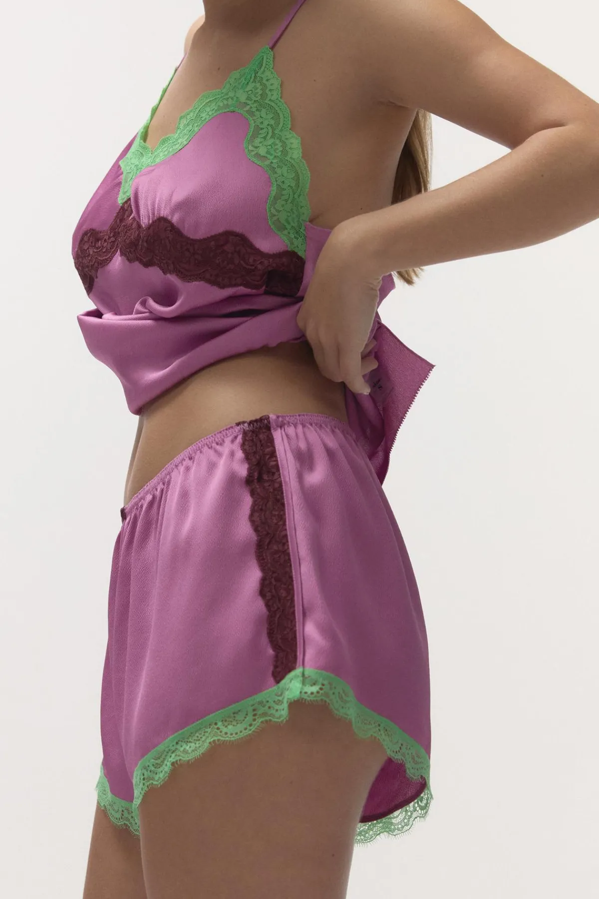 Love Stories Apollo Elegante Pyjama-Shorts Rosa Hot