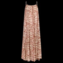 Love Stories Apricot Langes, luftiges Sommerkleid Braun Fashion