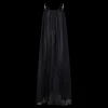 Love Stories Apricot Langes, luftiges Sommerkleid Schwarz Discount