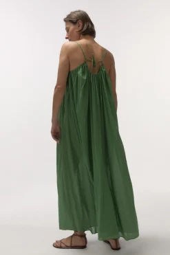 Love Stories Apricot Langes, luftiges Sommerkleid Grün Fashion