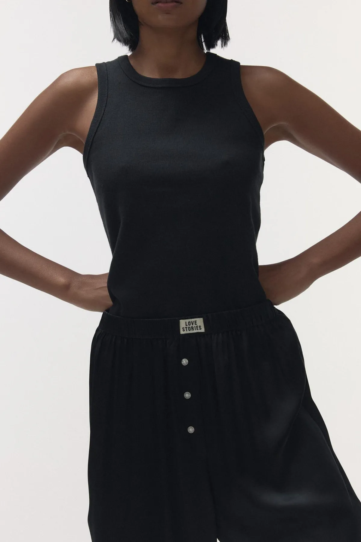 Love Stories Bella Klassisches Tanktop Schwarz Clearance