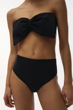 Love Stories Bow Bandeau-Bikinioberteil Schwarz Sale