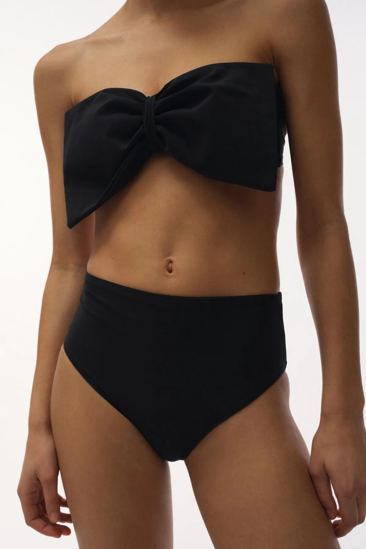 Love Stories Bow Bandeau-Bikinioberteil Schwarz Sale