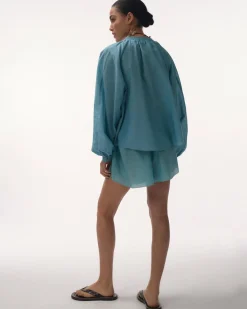 Love Stories Breeze Seidenhemd mit langen Ärmeln Hellblau Best