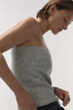 Love Stories Camilla Bequemes Woll-Top Grau Sale