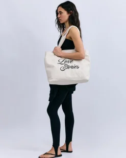 Love Stories Canvas-Tasche Große Tragetasche Off-White Fashion