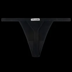 Love Stories Carole String-Slip im Tanga-Stil Schwarz Sale
