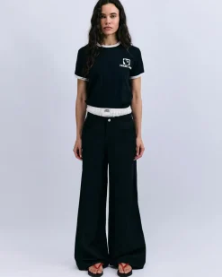 Love Stories Charlet Sportliches Baumwoll-T-Shirt Schwarz Hot