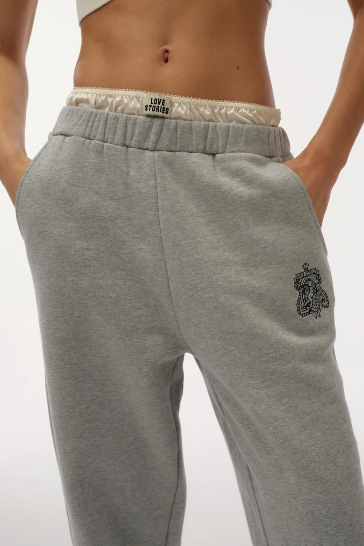 Love Stories Donna Bequeme Trackpants Grau Fashion