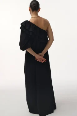 Love Stories Everly Ein-Schulter-Kleid Schwarz Clearance