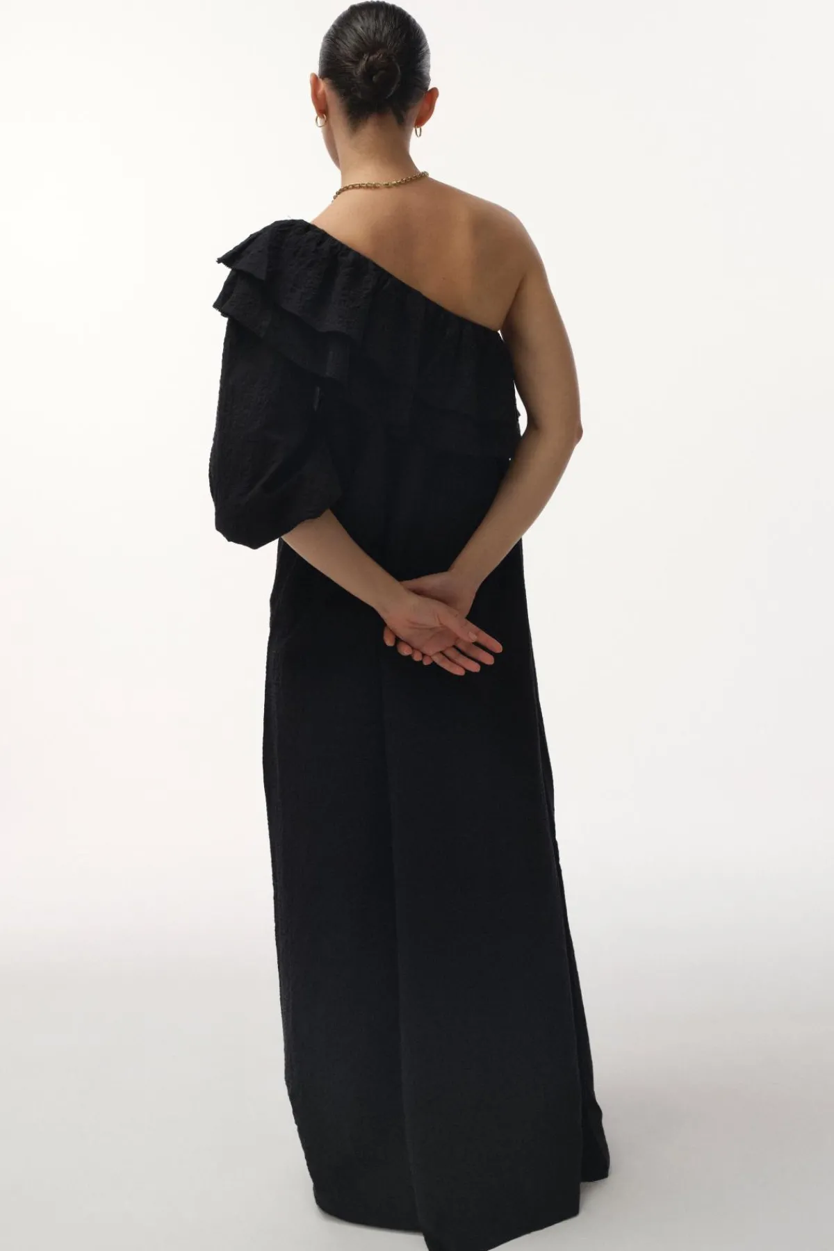 Love Stories Everly Ein-Schulter-Kleid Schwarz Clearance