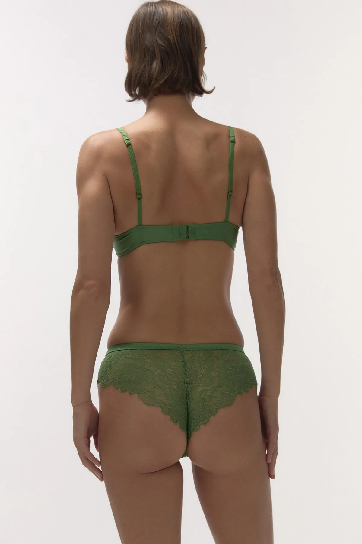 Love Stories Gloria Slip aus brasilianischer Spitze Grün Hot