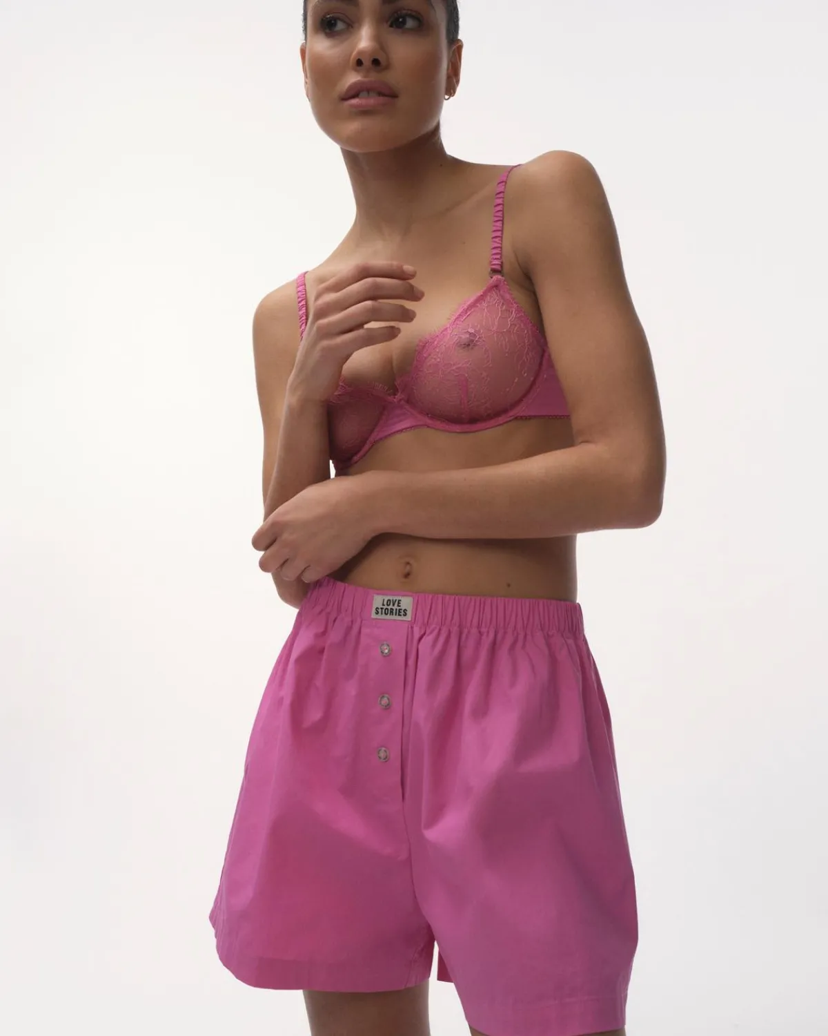 Love Stories James Shorts im Boxershorts-Stil Rosa New