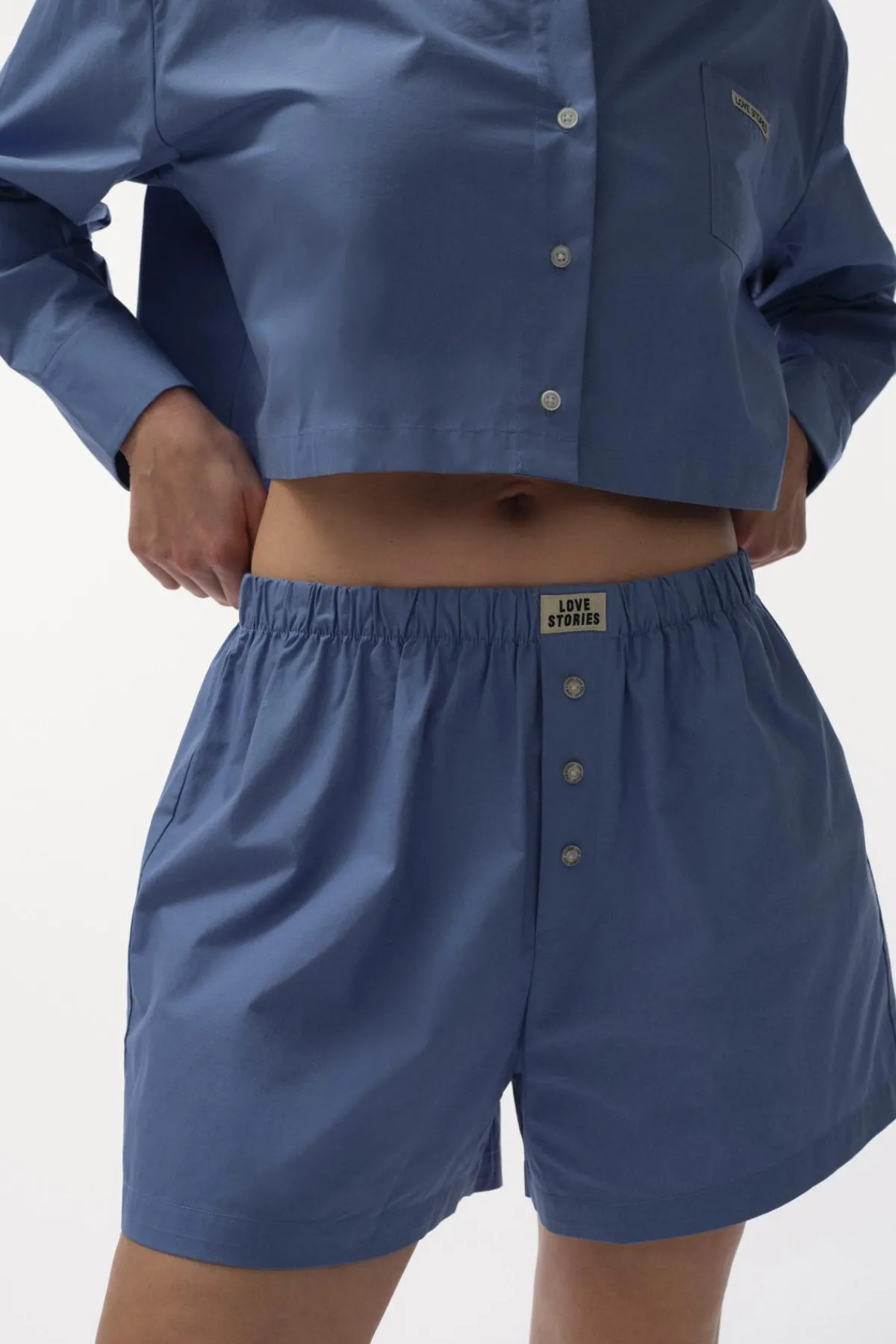 Love Stories James Shorts im Boxershort-Stil Blau Sale