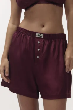 Love Stories James Shorts im Boxershort-Stil Burgund Fashion
