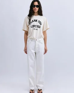 Love Stories Josie Sportliches Baumwoll-T-Shirt Off-White Online