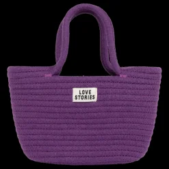 Love Stories Korb Geflochtener geräumiger Korb Lila Outlet