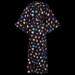 Love Stories Laura Eleganter langer Morgenmantel Schwarz Clearance