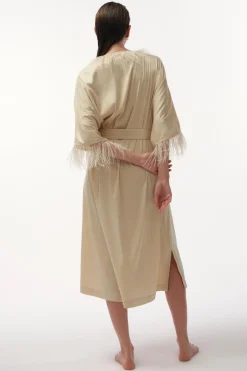 Love Stories Laura Elegantes langes Gewand Off-White Sale