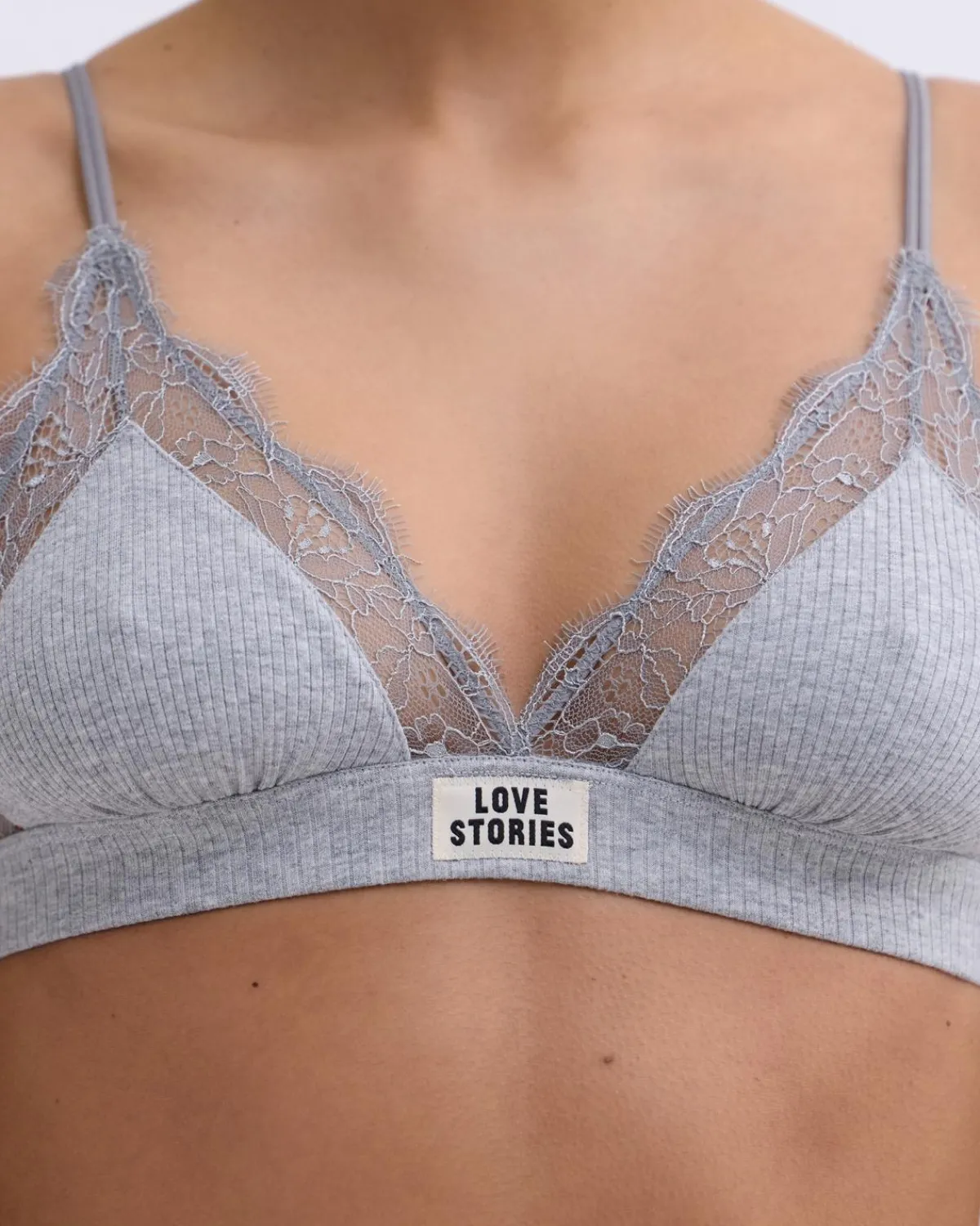 Love Stories Love Lace Zarte Triangle-Bralette Grau New