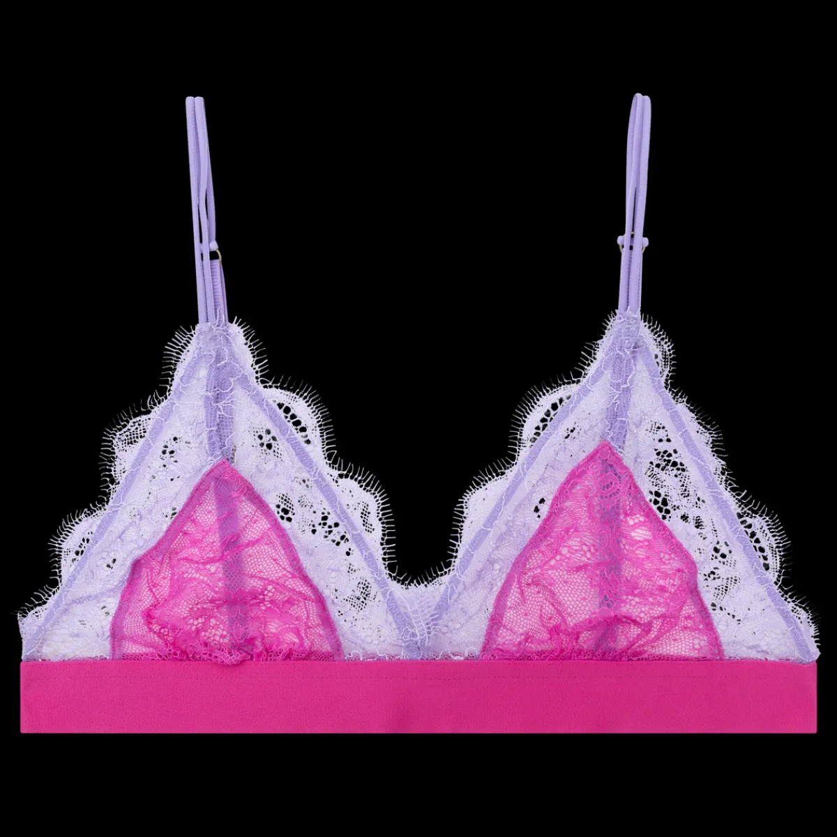 Love Stories Love Lace Zarter Triangle Bralette Rosa Discount