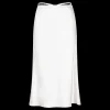 Love Stories Mia Eleganter Rock mit mittlerer Taille Weiß Discount