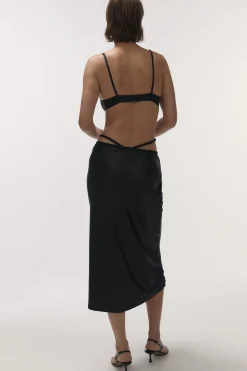 Love Stories Mia Eleganter Rock mit mittlerer Taille Schwarz Outlet