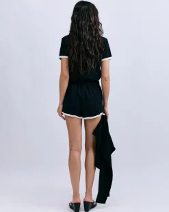 Love Stories Perry Sportliche Baumwollshorts Schwarz Hot