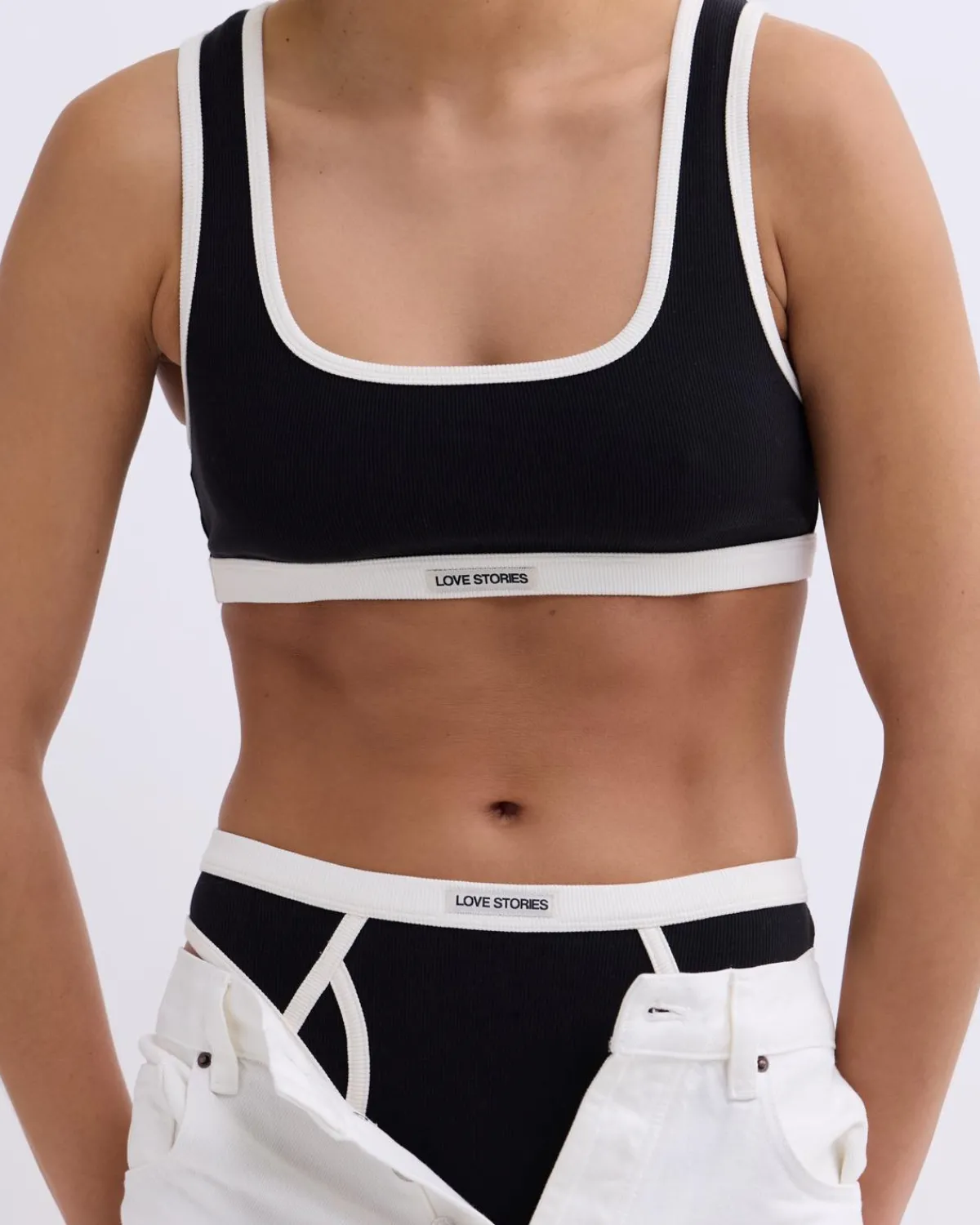 Love Stories Rika Stylische, sportliche Bralette Schwarz Clearance