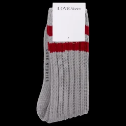 Love Stories Rippensocken Sportliche Rippstrümpfe Grau Sale
