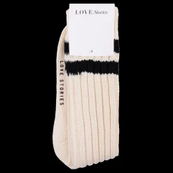 Love Stories Rippensocken Sportliche Rippstrümpfe Off-White Outlet