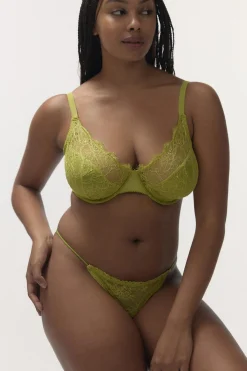 Love Stories Roomie Eleganter String-Slip Moosgrün Clearance