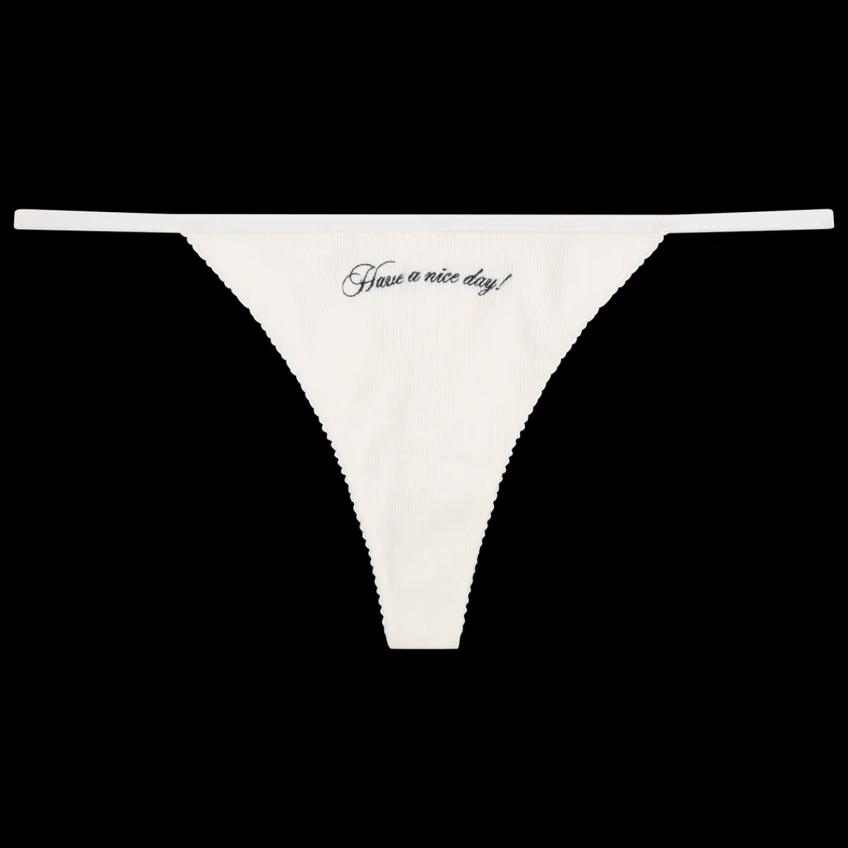 Love Stories Roomservice Elegante String-Slips Off-White New