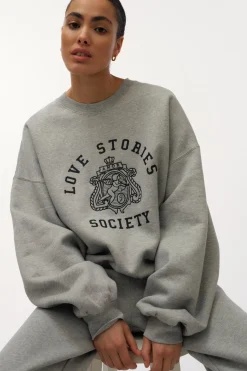 Love Stories Sloane Crewneck-Pullover Grau Outlet