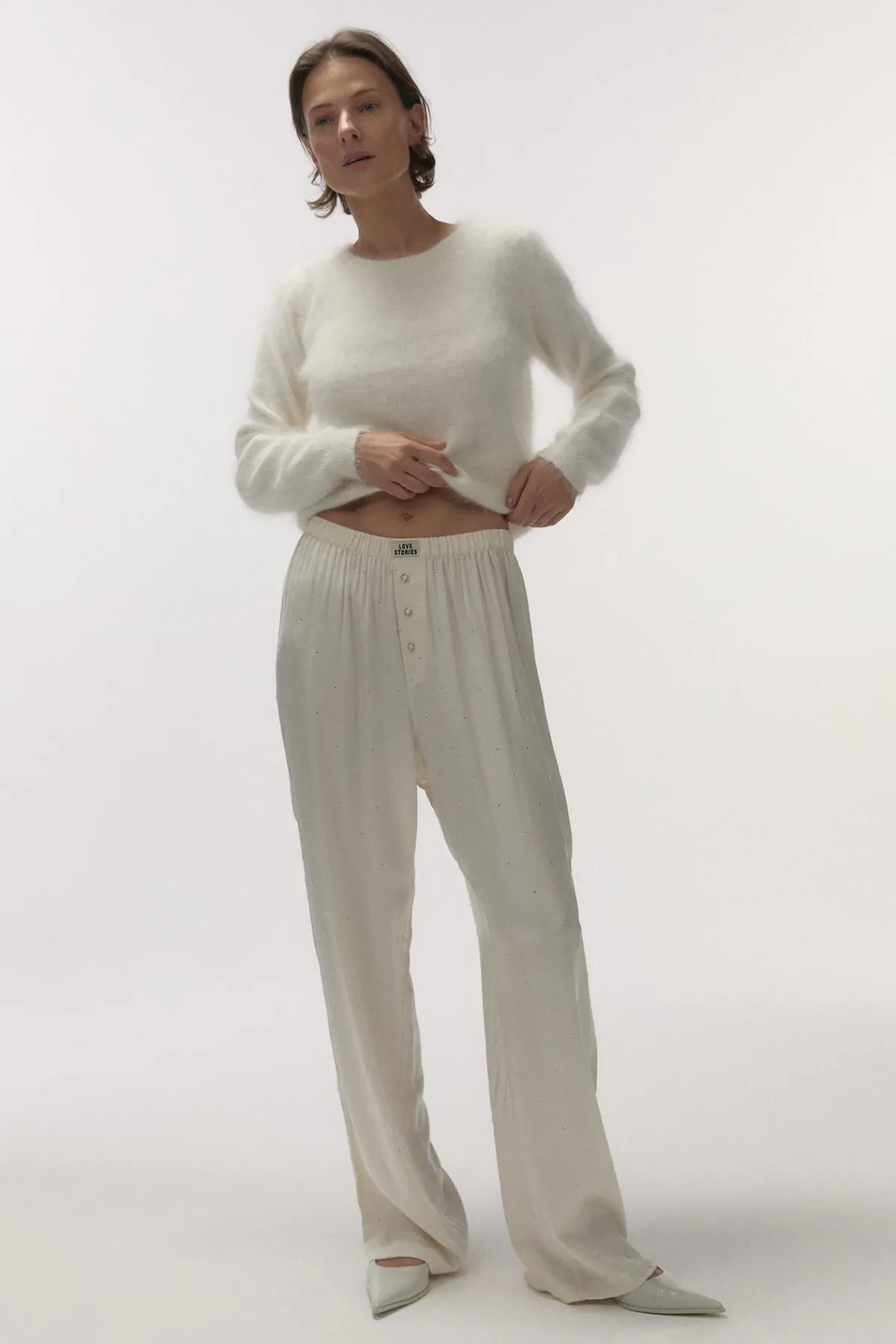 Love Stories Theodore Bequeme Pyjamahose Off-White Online