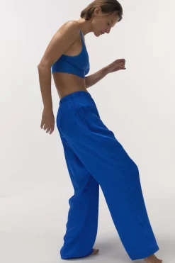 Love Stories Theodore Seidige Pyjamahose Blau Fashion