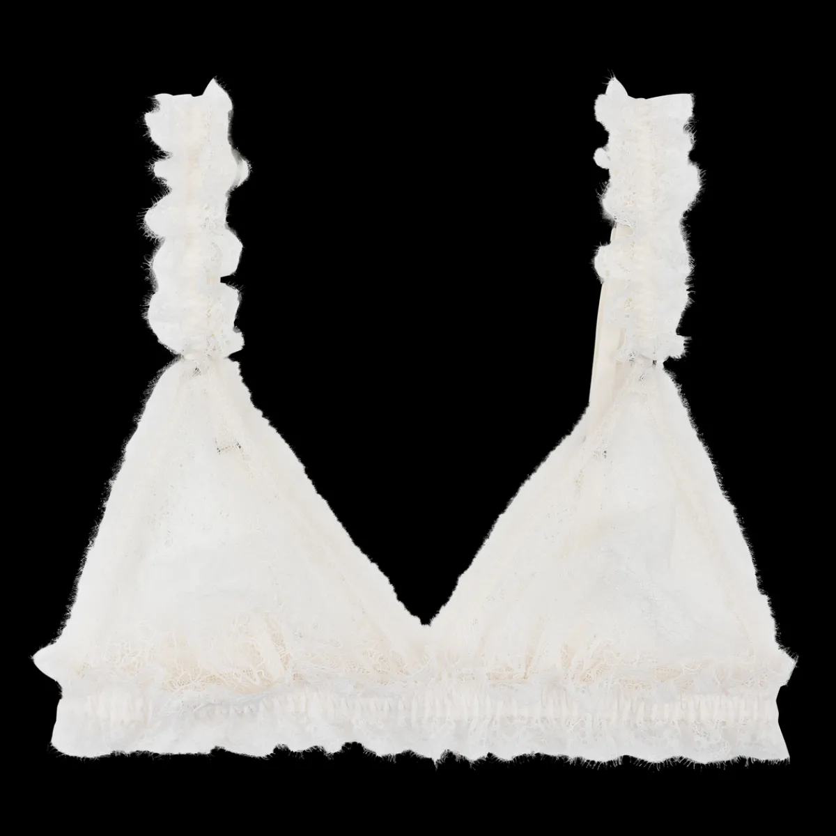 Love Stories Uma Bequemer Triangle-Bralette Off-White Fashion