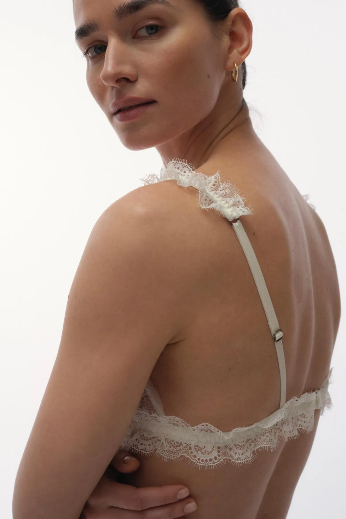Love Stories Uma Bequemer Triangle-Bralette Off-White Fashion