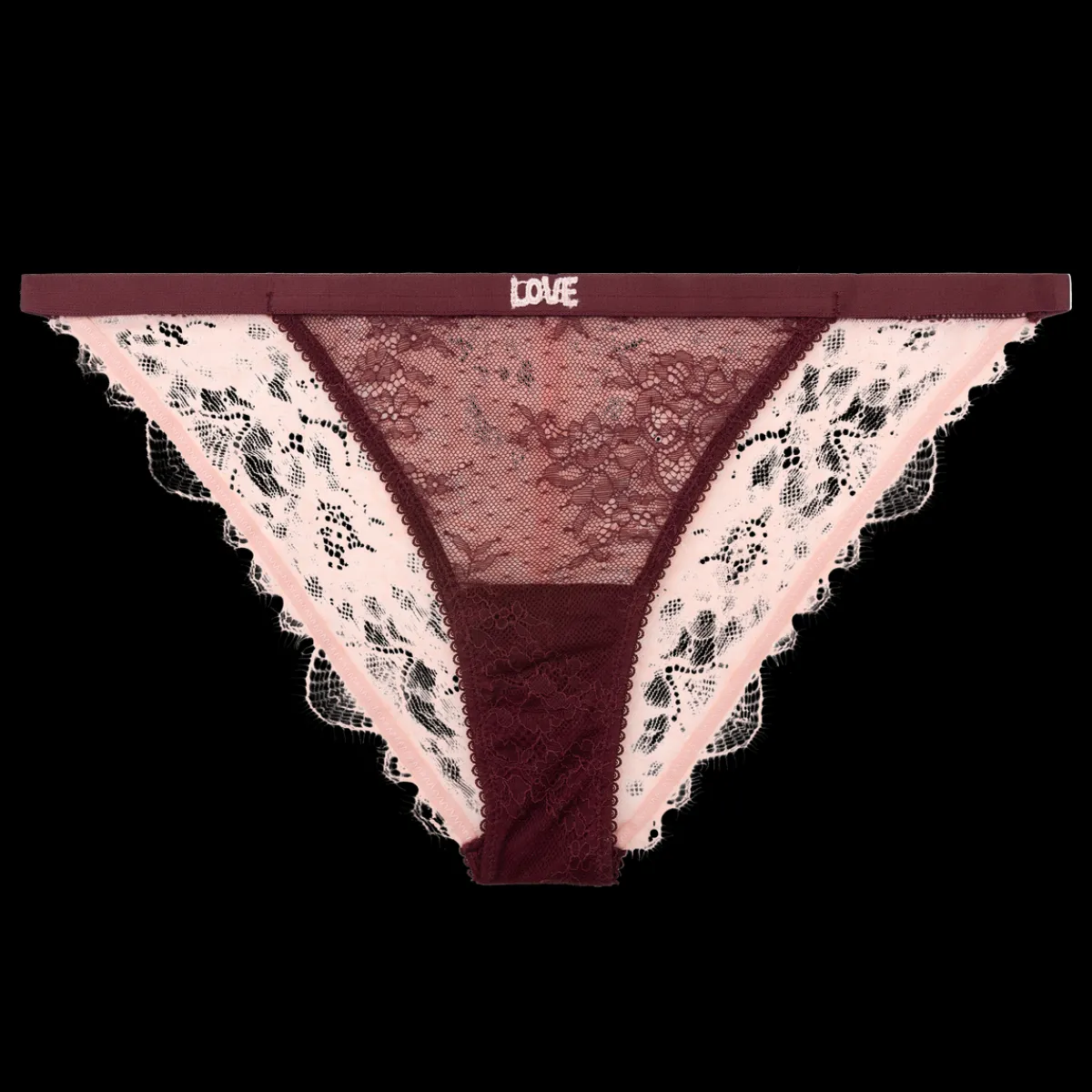 Love Stories Wild Rose Bequemer Spitzen-Slip Burgund Fashion